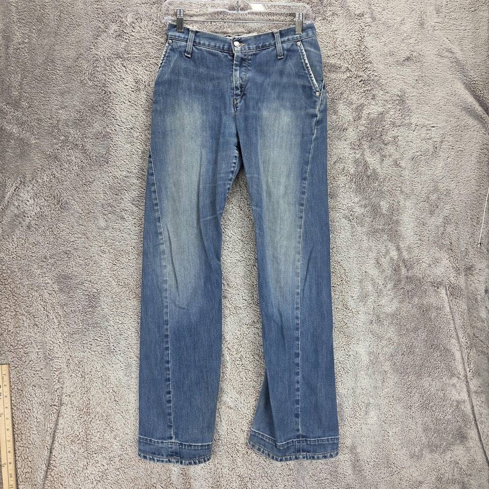 Vintage Levis Engineered Jeans Mens Blue Twisted Medium Wash Zip Fly Fits 26x30